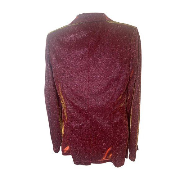 Rock & Roll Denim Red Iridescent Blazar, Size XS - Picture 5 of 9